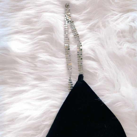 NWOT ZARA velvet sparkly strap tank - Picture 3 of 4